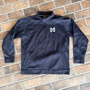 Under Armor Mississippi State Men's Black Quarter-Zip Pullover Fleece XL